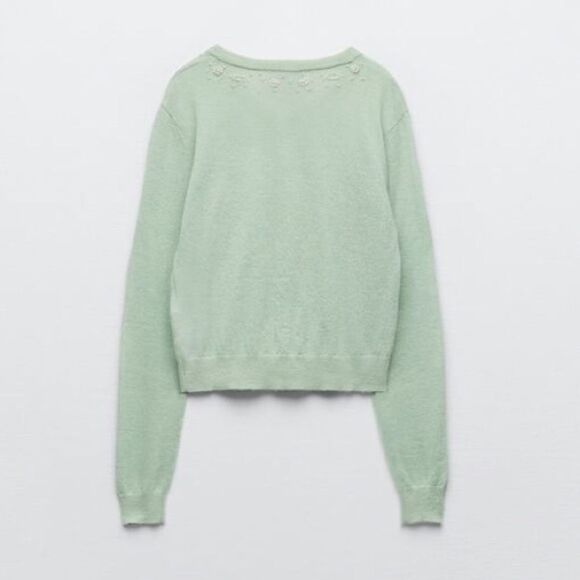 ZARA KNIT PEARLS SWEATER - Picture 10 of 10
